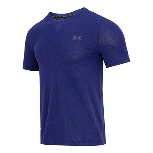 Under Armour Rush Seamless Legacy Tee 'Dark Blue' 1376781-468