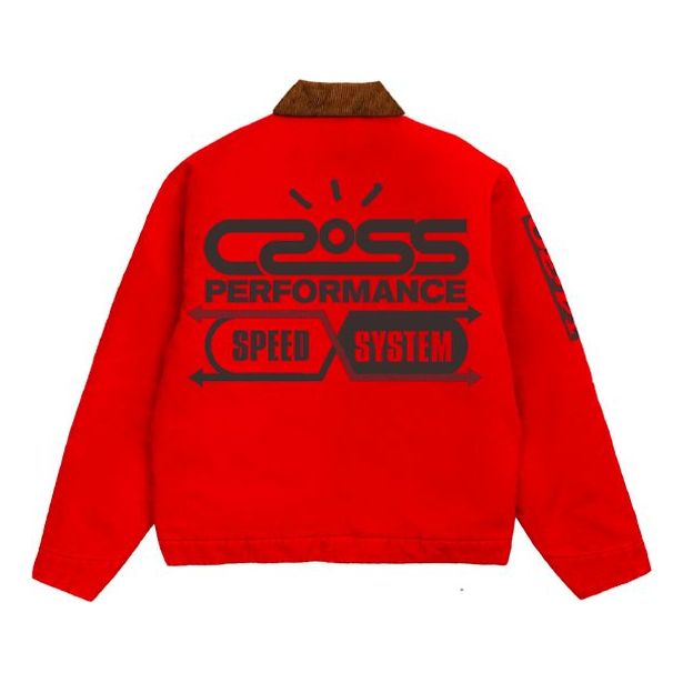 Travis Scott Unisex Cactus Jack CROSSOVER Zipper Jacket Red TC-65