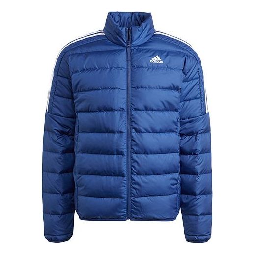 Men's adidas Ess Down Sports Stay Warm Stand Collar With Down Feather Blue Jacket GT9173