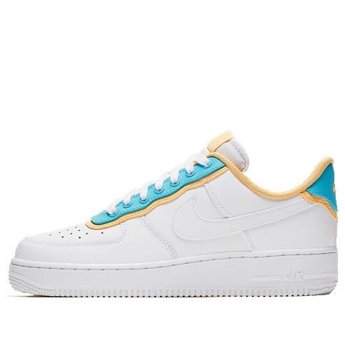 (WMNS) Nike Air Force 1 Low SE 'White Light Blue Fury Topaz Gold' AA0287-105