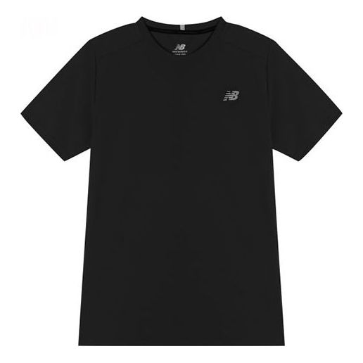New Balance Men's New Balance Logo Alphabet Printing Sports Round Neck Black MT11205-BK