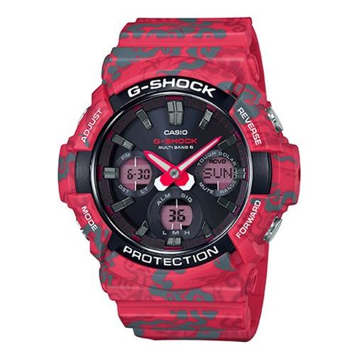 CASIO G-Shock Analog-Digital 'Red' GAW-100CG-4A