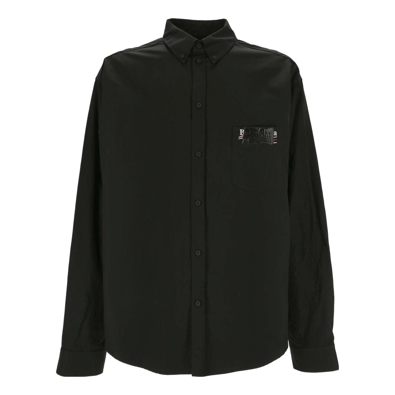 Balenciaga Gaffer Long Sleeve Shirt Large Fit 'Black' 719874TYB181000