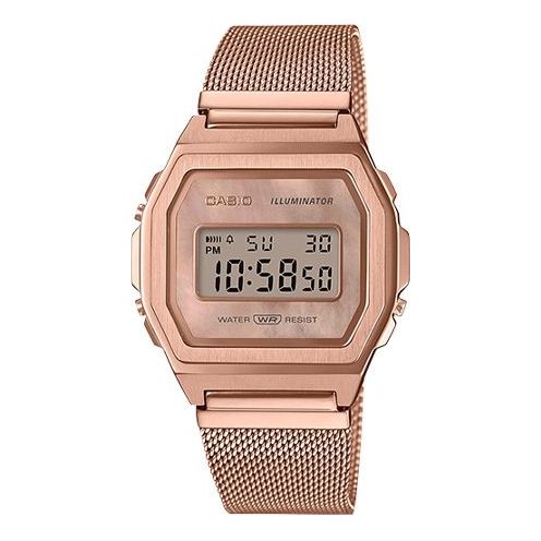 CASIO Analog Unisex Mens Rose Gold Digital A1000MPG-9