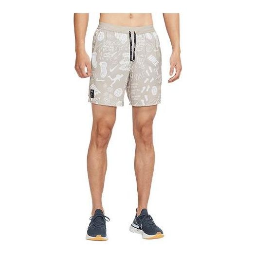 Men's Nike Casual Sports Printing Running Shorts University Gray AT7808-033