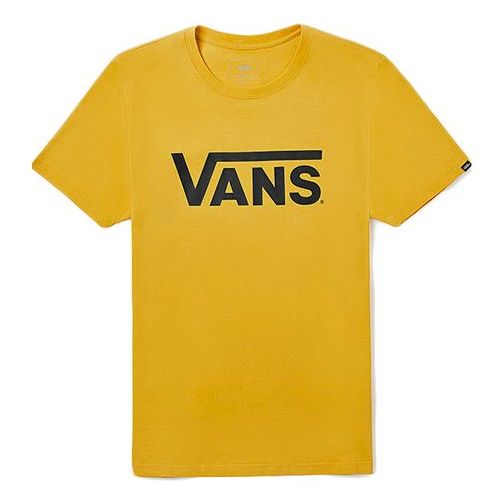 Vans SS20 Alphabet Logo Casual Round Neck Short Sleeve Couple Style Yellow VN0A4MM650X1