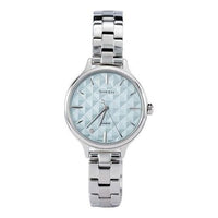 CASIO SHEEN Series Minimalistic 3D Rhombus Business Watch SHE-4545D-2AUPR Light Blue Analog SHE-4545D-2AUPR-PERSON