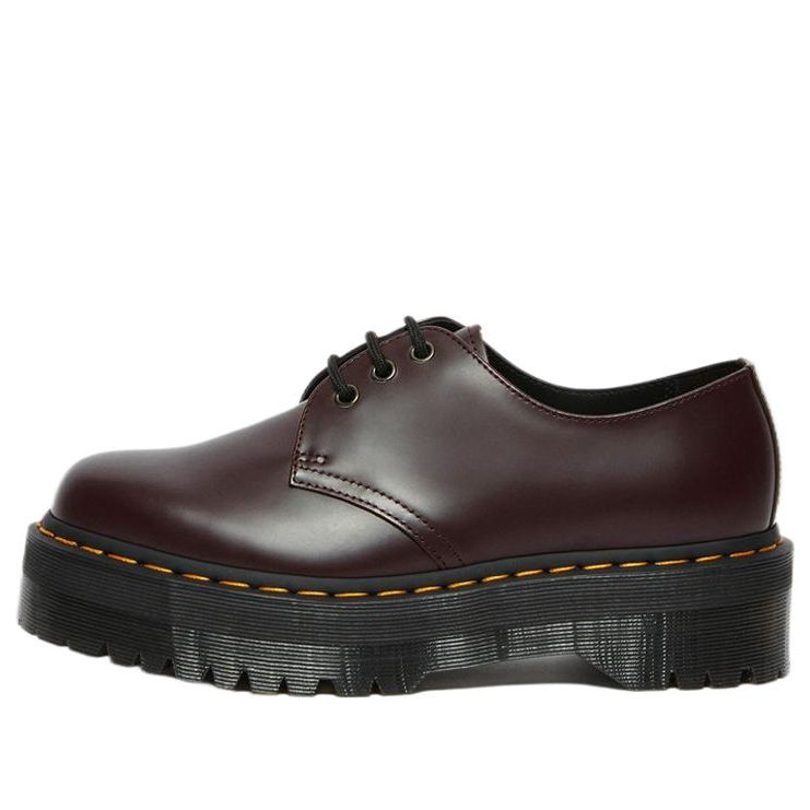 Dr. Martens 1461 Smooth Leather Platform Shoes 'Wine Red' 27332626