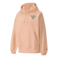 (WMNS) PUMA Downtown Graphic Printing Hoodie Orange 533049-27