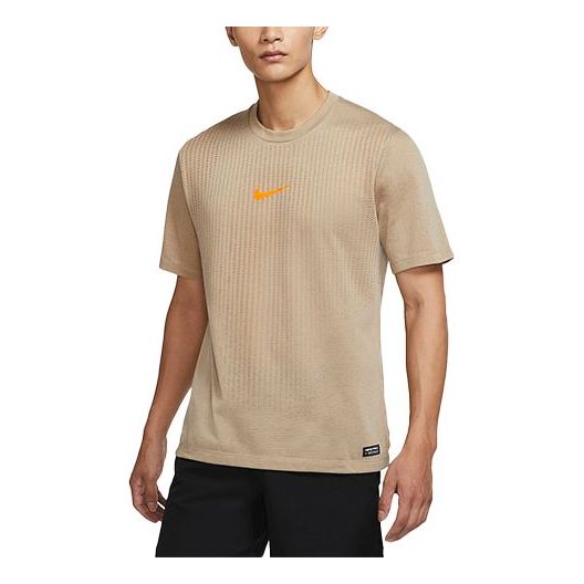 Nike Pro Dri-FIT Adv Training Sports Quick Dry Round Neck Short Sleeve Khaki DD1704-247