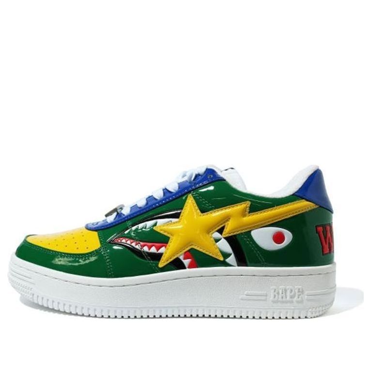 A Bathing Ape Bape sta Low M2 'Green Shark Face' 1G30-191-002GRN