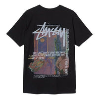 Stussy Daydream Tee Printing Poster Short Sleeve Unisex Black 1904614-BLACK