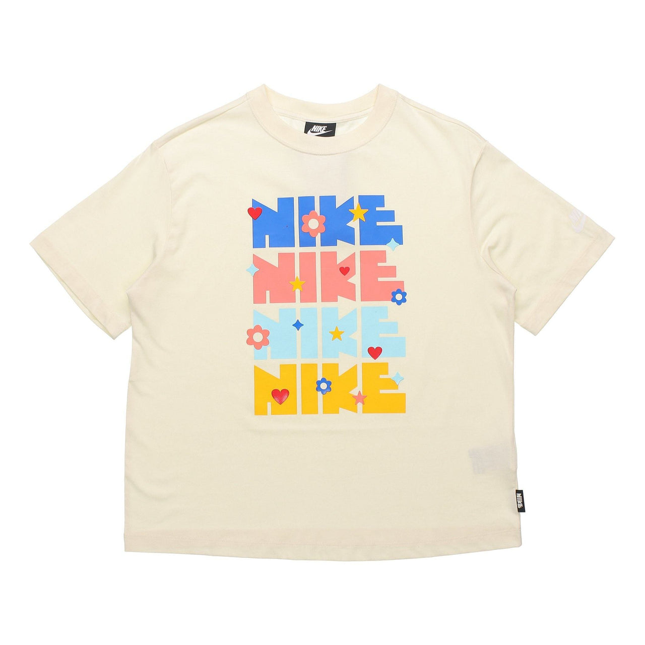 (WMNS) Nike Sportswear Essential Printing Round-neck 'Beige' DJ5377-111