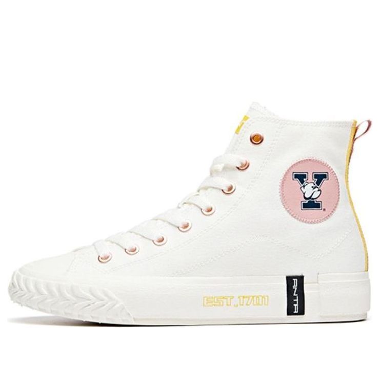 (WMNS) ANTA x Yale Hight Top Canvas Shoes 'Cream White' 122028650-8