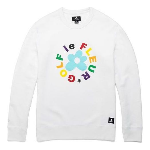 Converse x Golf Le Fleur Crew Sweatshirt 'White' 10009027-A02