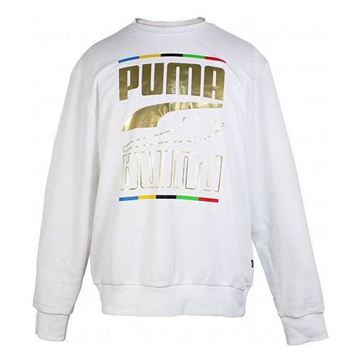 PUMA Printing Round Neck Casual Sports White 585267-02