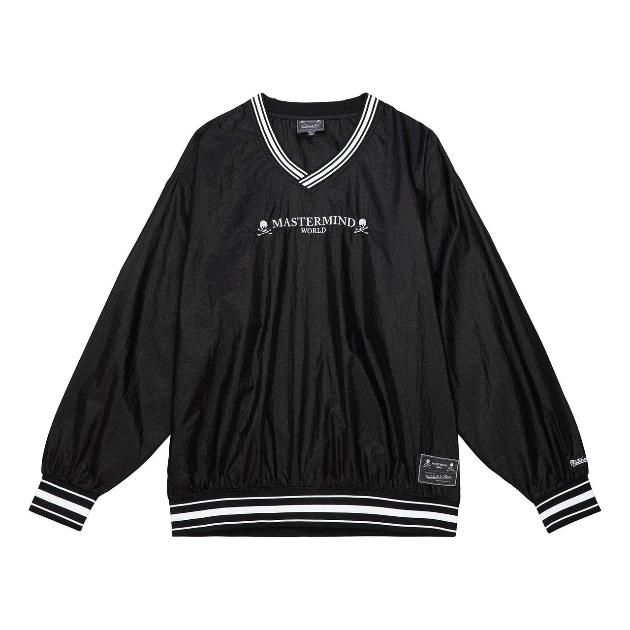 Mitchell & Ness x Mastermind Nylon Pullover Sweatshirt 'Black' TVNC5243-CLBYYPPPBLCK