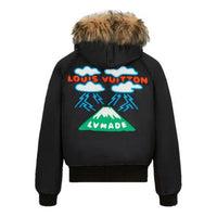 LOUIS VUITTON x Nigo Embroidered LV Mountain Aviator Blouson Noir 1A7X01