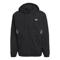 adidas originals Sprt Arc Wndbkr Casual Sports Hooded Jacket Black GN5505