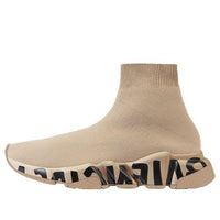 (WMNS) حذاء رياضي Balenciaga Speed ​​Graffiti 'Beige Knit Black Graffiti Sole Unit' 605942W2DB79710