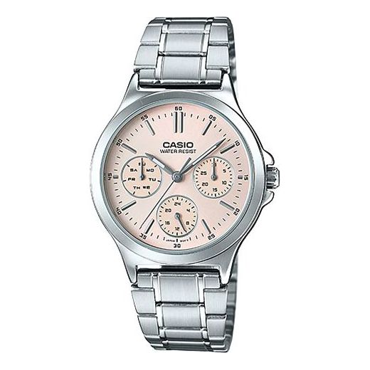 CASIO Waterproof Stainless Steel Strap Quartz Pink Analog LTP-V300D-4A