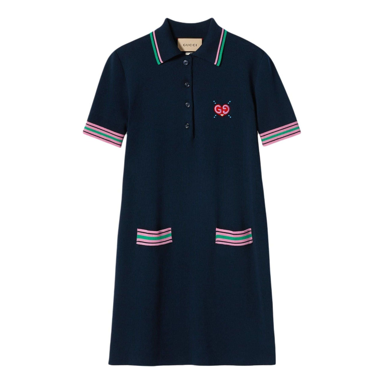 (WMNS) Gucci Fine Embroidery Knit Dress 'Navy' 782256-XKD0I-4215