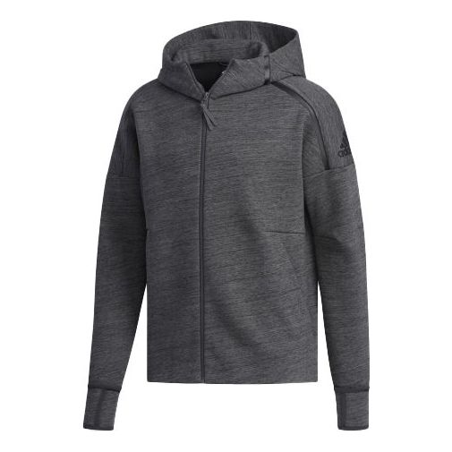 adidas Zne Hoody Sports Zipper Hooded Jacket Gray FJ0235