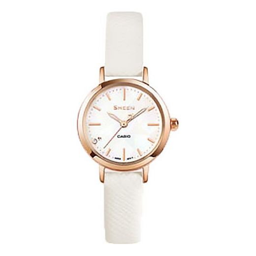 CASIO Female SHEEN Japan / South Korea Fashion White Analog SHE-4058HPG-7A