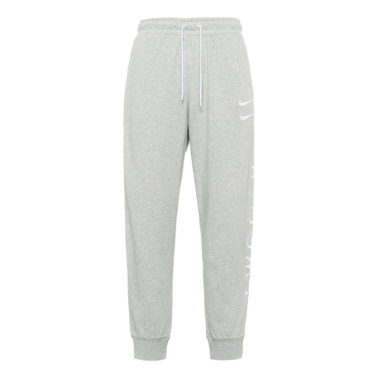 Nike Sportswear Swoosh Logo Slim Fit Bundle Feet Sports Long Pants Gray CU3932-050