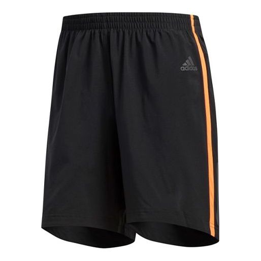 adidas RESPONSE SHORT Running Sports Shorts Black Orange CF9870