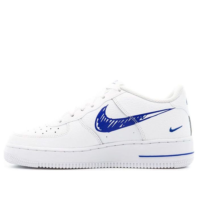 (GS) Nike Air Force 1 Low 'Doodle Swoosh - White Racer Blue' DM3177-102
