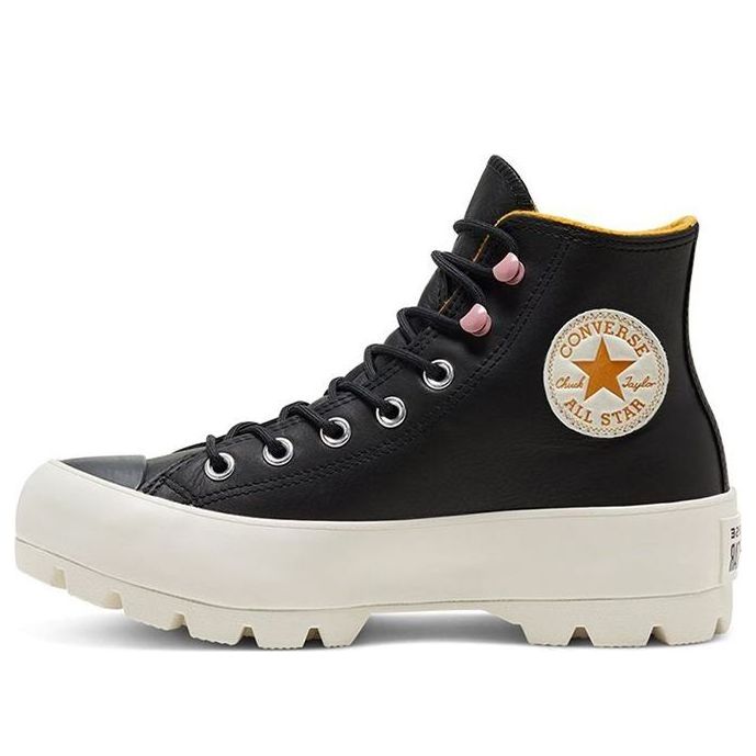 (WMNS) Converse Chuck Taylor All Star Lugged Winter High GTX 'Black Saffron Yellow' 568763C