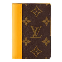 LOUIS VUITTON Pocket Organizer Monogram Macassar Canvas 'Jaune Mat' M82955
