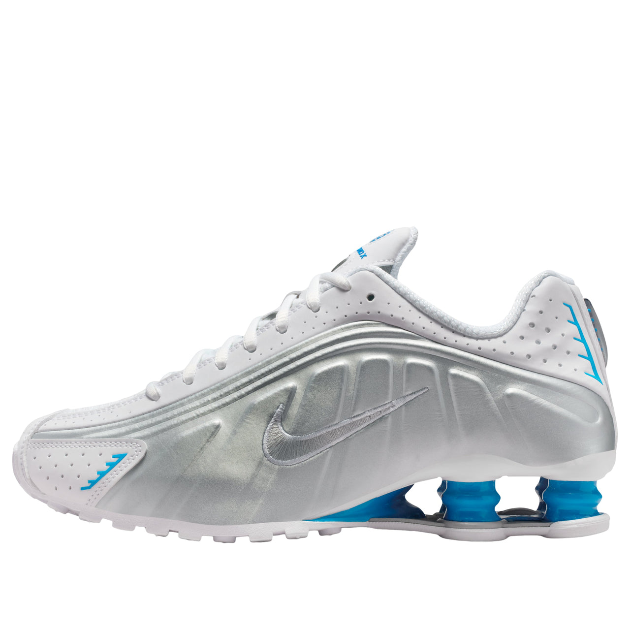 (WMNS) Nike Shox R4 'White Blue Hero' AR3565-105
