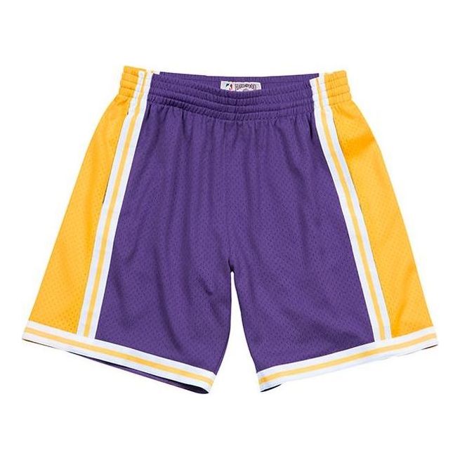 Mitchell & Ness NBA Swingman Shorts Los Angeles Lakers Road 1984-85 'Purple Gold' SMSHGS18235-LALPURP84