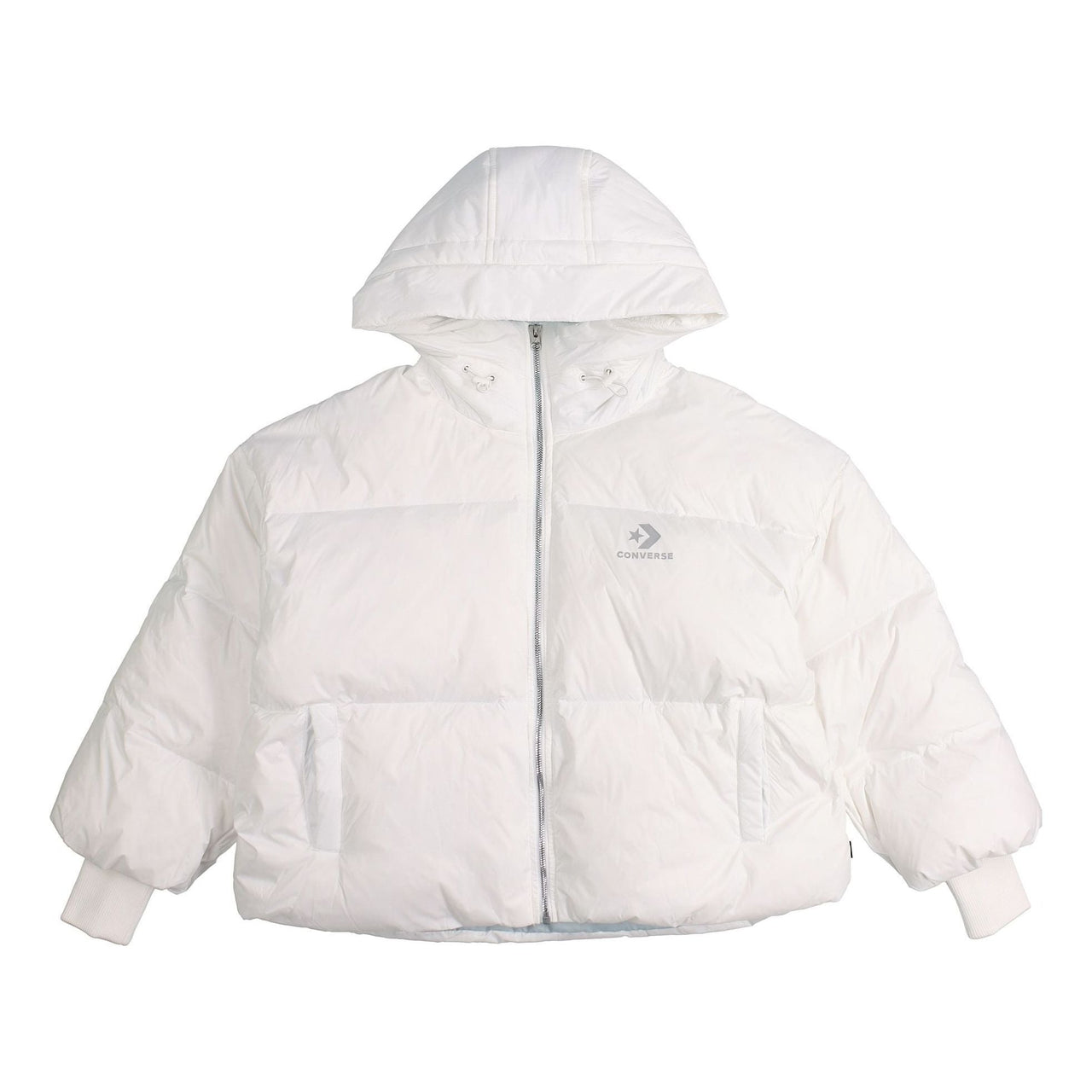 (WMNS) Converse Short Down Fill Puffer Hooded Jacket 'White' 10019326-A01