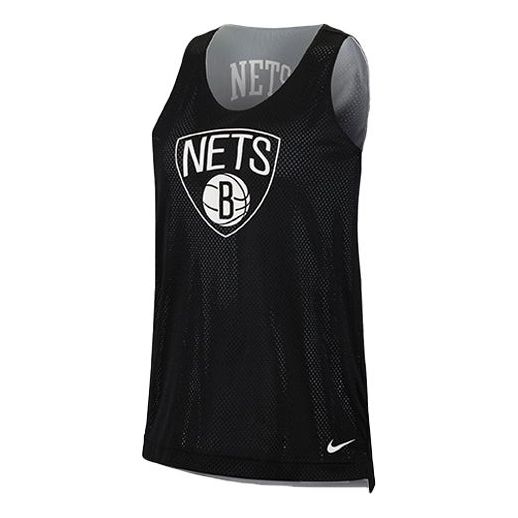 (WMNS) Nike x NBA Brooklyn Nets Reversible Training Jersey 'Black Grey' DA2368-010