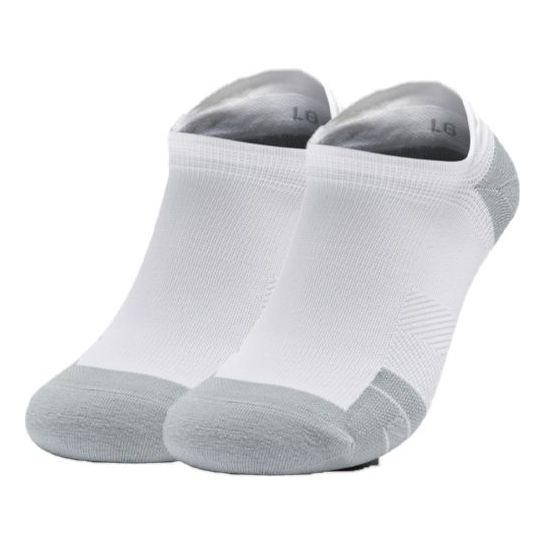Under Armour Iso-Chill ArmourDry No Show Tab Socks 'White' 1376078-100
