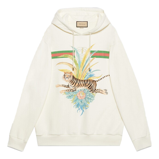 Gucci GUCCI TIGER Hooded Sweatshirt 'Ivory' 623244-XJD3Z-9242