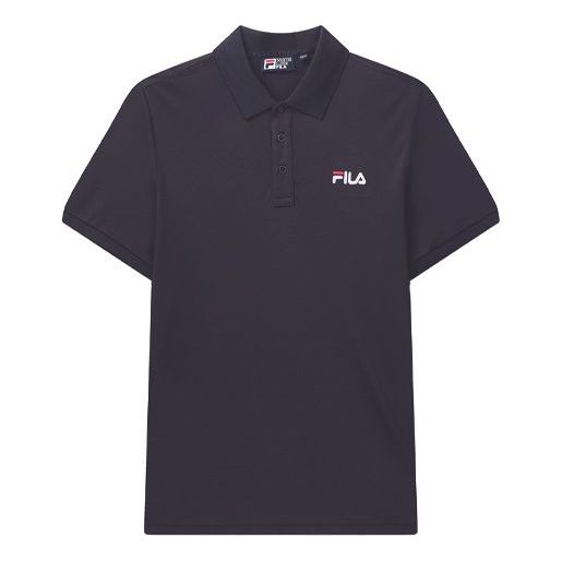FILA Logo Embroidered Short Sleeve polo Blue F11M028126F-NV