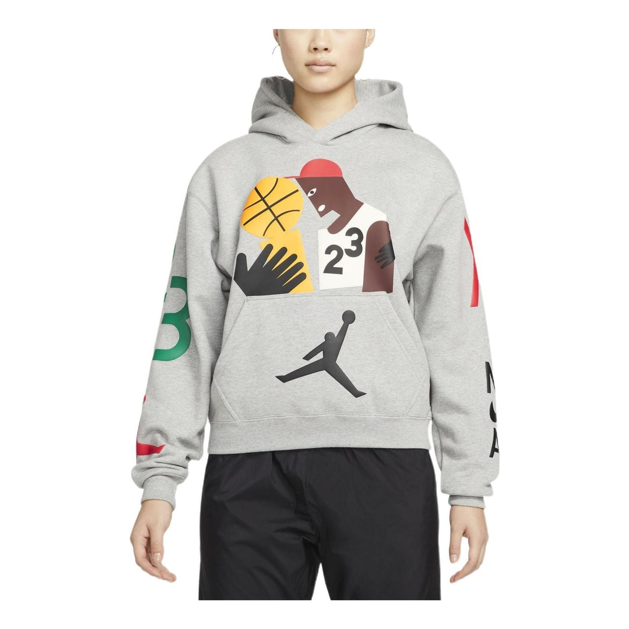 (WMNS) Air Jordan x Nina Chanel Abney Hoodie 'Grey' DO4159-063
