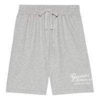Gucci Embroidery Cotton Jersey Shorts 'Grey Melange' 780572-XJGGV-1056