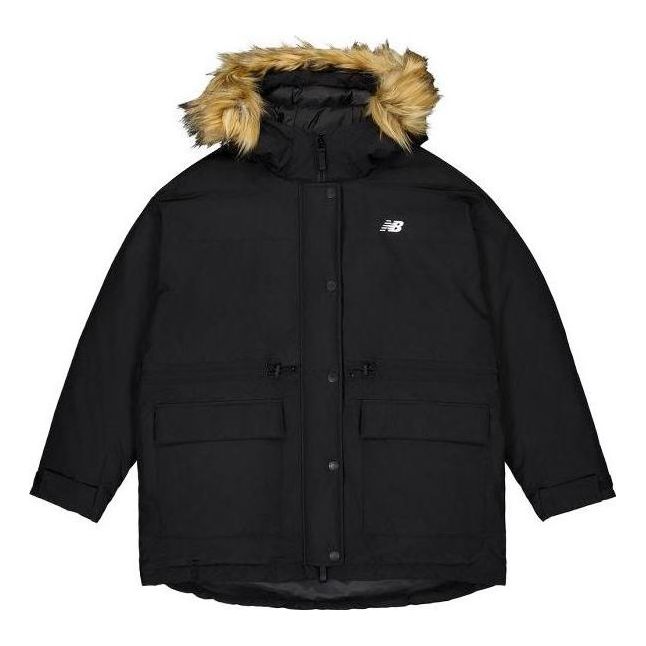 (WMNS) New Balance Warm Mid-Down Jacket 'Black' AWJ33325-BK