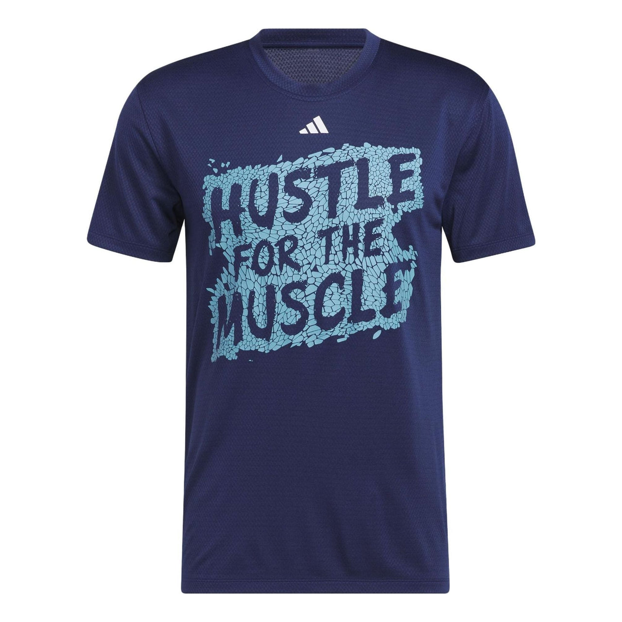adidas Hustle for the Muscle AEROREADY Short Sleeve Graphic Training Tee 'Dark Blue' H44746