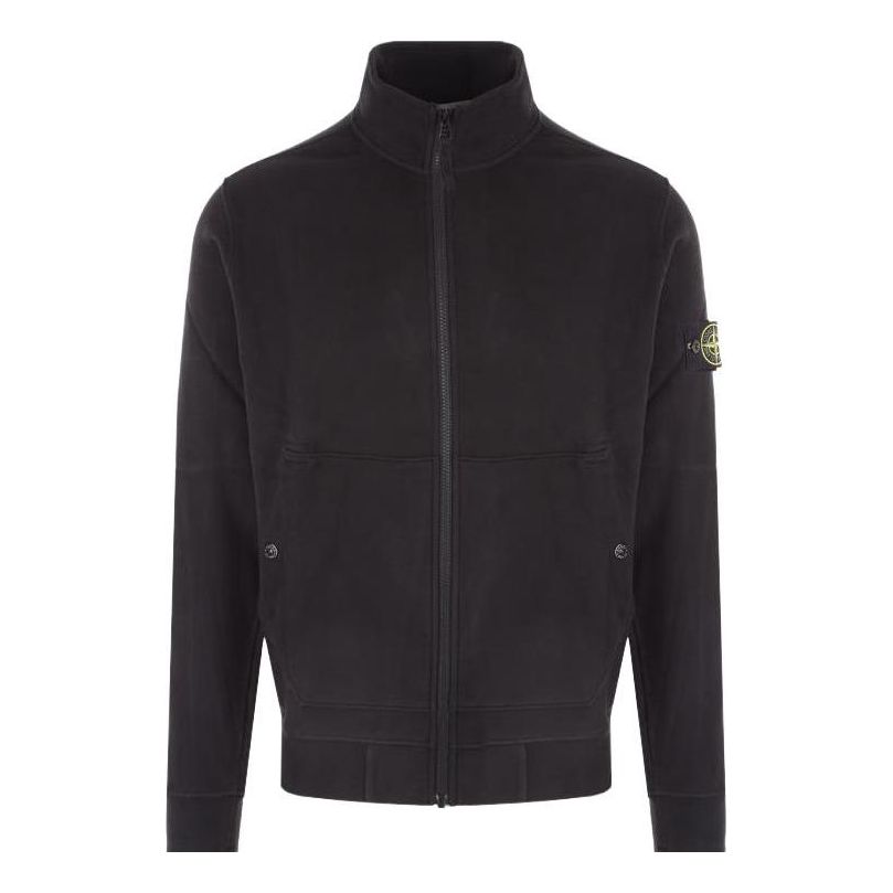 STONE ISLAND Logo Patch Zip-Up Jacket 'Black' 791562820-V0029