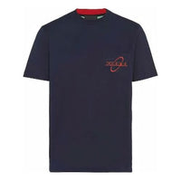 Men's PRADA Pocket Logo Elastic Short Sleeve Navy Blue UJN657-1WO4-F0124-S-201
