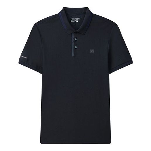 FILA Stand Collar Casual Short Sleeve Polo Shirt Blue F11M122120F-NV