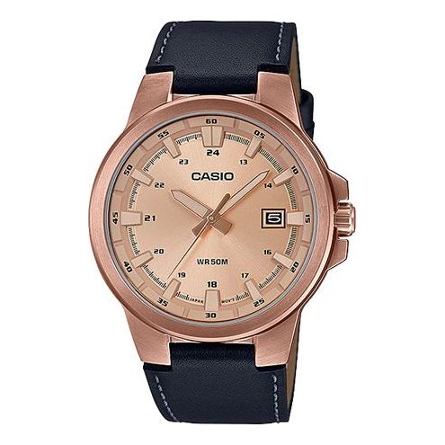 CASIO Male DRESS Japan / South Korea Fashion Sports Rose Gold Analog MTP-E173RL-5AVDF