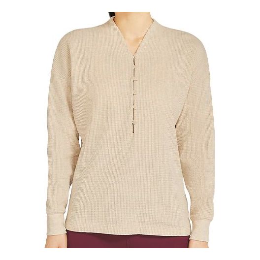 (WMNS) Nike Yoga Waffle V Neck Cozy Casual Pullover Wool Sweater CV9906-141