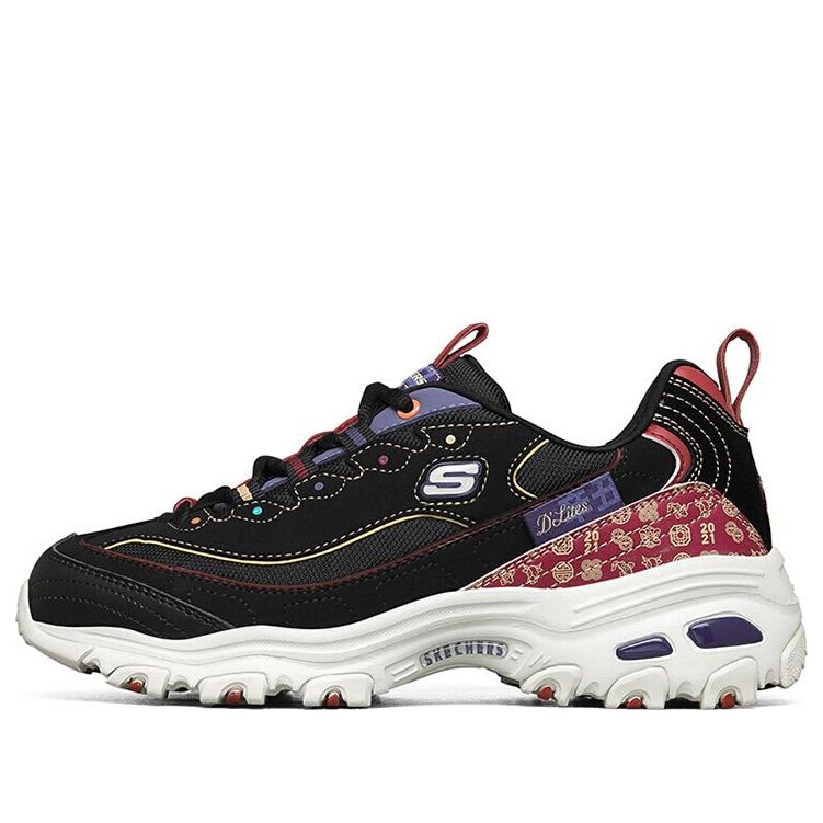 (WMNS) Skechers D lites Low-Top Running Shoes WM Black 66666348-BKMT